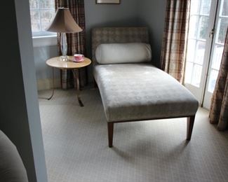 Modern chaise & Keno Bros / Theodore Alexander side table