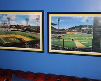 Bill Purdom (1952-2016) Ltd Ed framed baseball stadium prints (Sportsmans Park, St Louis; Crosley Field, Cincinnatti; Polo Grounds, NY; Griffith Stadium, Washington; Fenway Park, Boston)