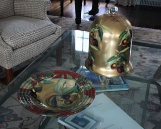 Scott Potter decoupage glass pieces