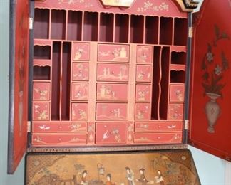 Chinoiserie secretary desk