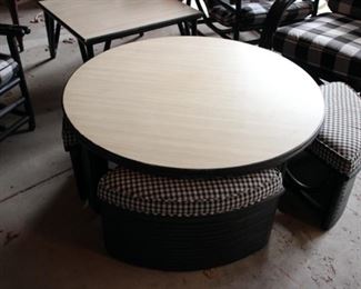 Lot vintage Paul Frankel? style rattan furniture