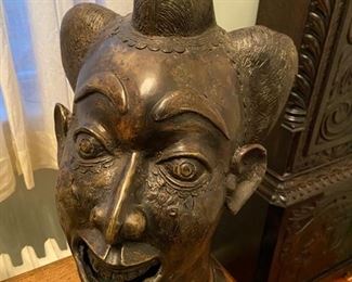 Bronze African bust