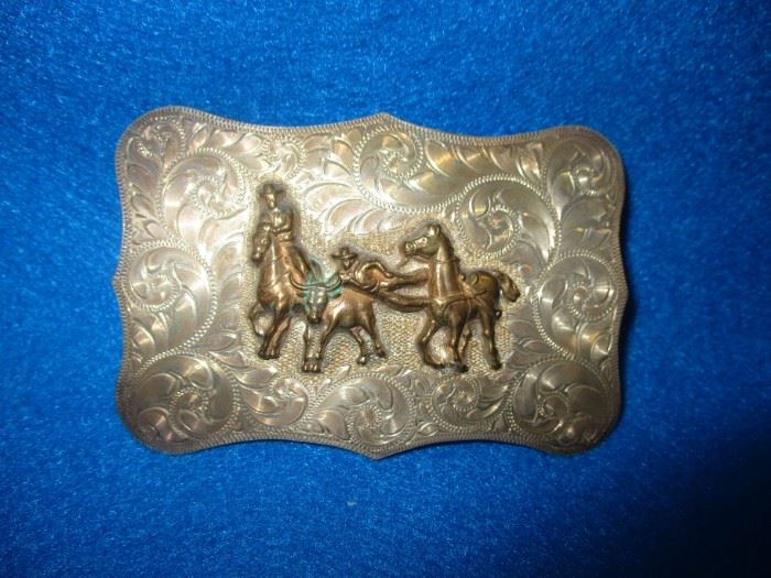 From the collection of Red Skelton Boyd Sterling Silver Belt Buckle