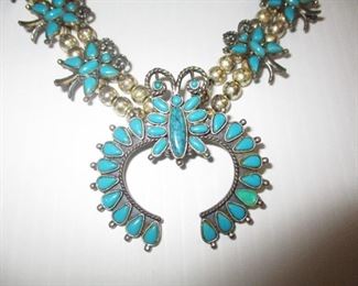 SANCREST COSTUME SQUASH BLOSSOM NECKLACE