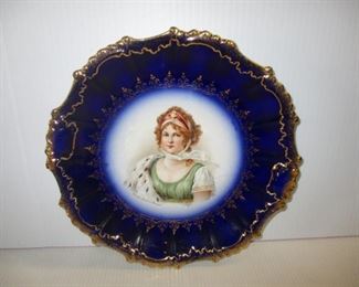 COBALT BLUE PORTRAIT PLATE 