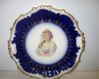 COBALT BLUE CABINET PORTRAIT PLATE