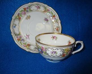 EMPRESS DRESDEN FLOWERS SCHUMANN CUP & SAUCER