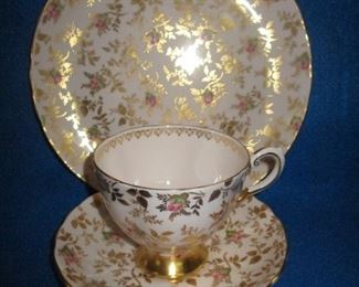 ROSE DUBARRY CUP & SAUCER W/ DESSERT PLATE