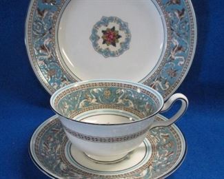 WEDGWOOD FLORENTINE CUP & SAUCER W/ DESSERT PLATE