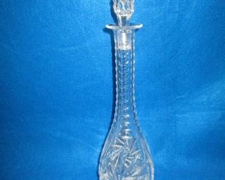 TALL CUT CRYSTAL DECANTER