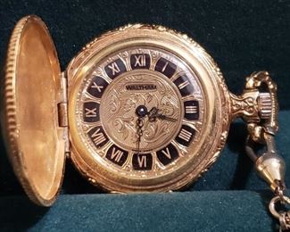 https://ctbids.com/#!/description/share/721121 Beautiful ladies pocket watch by Waltham. No movement noted at time of posting. Approximately 1.5" in diameter.