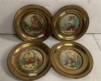 Set of Brass-Plated Plates