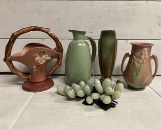 Frankoma, Roseville pottery and grape cluster