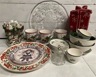 Holiday themed dishes and items. 