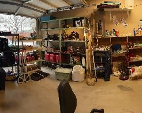Full garage...more has been added.