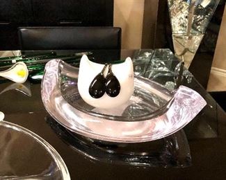 Vintage Mid Century Modern Ritts Astrolite Lucite serving bowls-we've got 2 different ones.