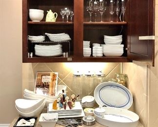 French Les Residences Bernardaud Cafe Casserole and serving platter.  