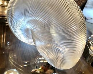 Baccarat nautilus 9"!  it's absolutely outstanding!  Some sterling and silver-not plated, and silver-plate.
