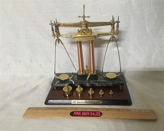 Balance. Very decorative balance made to commemorate the 150th anniversary of the golf rush.