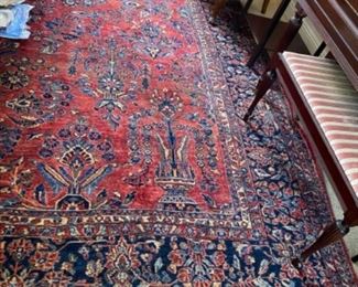 #41 - $695 Antique Persian Rug Red and Blue - 13' x 9'
