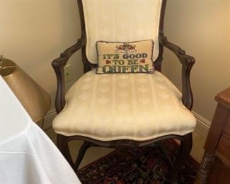#46 - $110 French style chair 24" W x 19.5"D x 39" top back