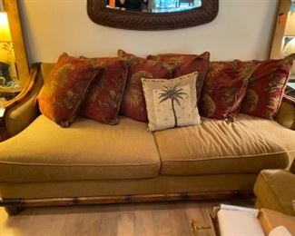 #52 - $175 Palm Tree inspired sofa 83"L  x 37"W x 33"T