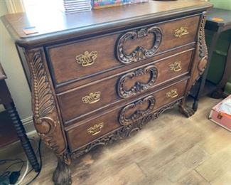 #76 - $295 - Carved chest 44"L x 18"D x 34"T