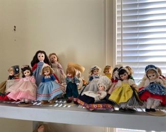 Collection of Madame Alexander dolls. 