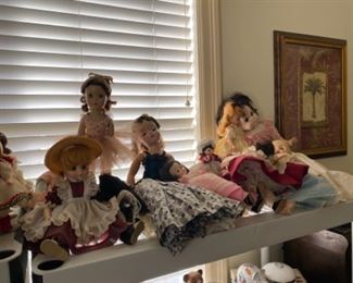 Collection of Madame Alexander dolls.  More details to come