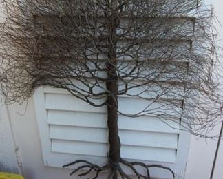 $150. All copper wire tree sculpture. 43x36.