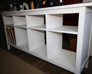 $150. Sofa table/TV stand/storage cubby, 60x29x15.