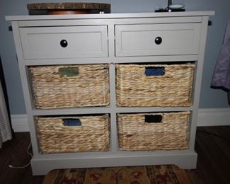 $60. Four basket storage and two drawer nightstand.
