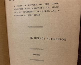 scarce 1900 rules of golf Horace Hutchinson