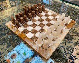 small Onyx chess set