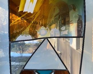 stained glass etched by Ann Wolf-Wills