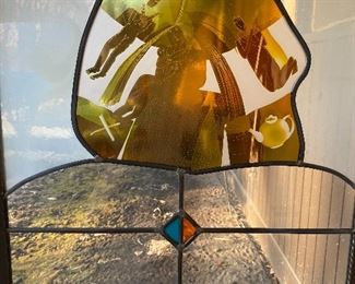 stained glass etched by Ann Wolf-Wills