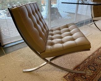 pair of early Knoll Barcelona chairs