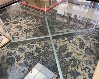 Mies Van Der Rohe coffee table
note: the library model shown on coffee will not be available for purchase