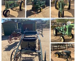 Vintage John Deere Tractors, Custom Horse Drawn Wagon, Doctors Buggy