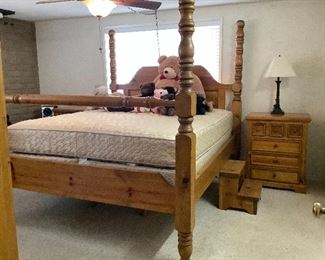 Light Wood Cal King Bed