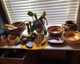 Wooden Bowls & Fruit