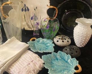 149 Vintage Glass Ceramic Vases Plates