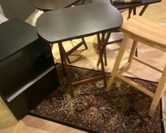 141 Trays, Stool, Rugs, Table Cloth Media Stand