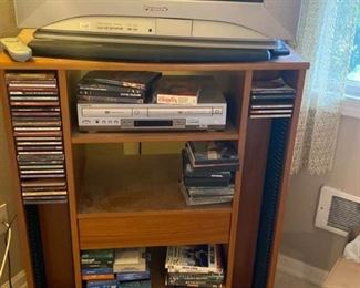 006 Scan Import Entertainment Center, Electronics and CDs