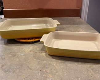 034 Yellow Le Creuset Casserole Dishes.