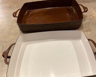 047 Vintage Dansk Brown Enamelware