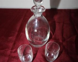 $12. Small decanter and two shot glasses.