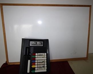 $20. Large Expo Dri Erase wipe board with markers and erasers. 36x24. 