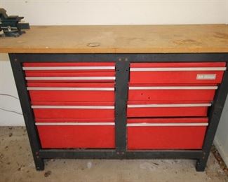 $100. craftsman tool/work bench, with tools.