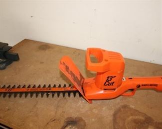 $15. Black and Decker 13' blade electric hedge trimmer